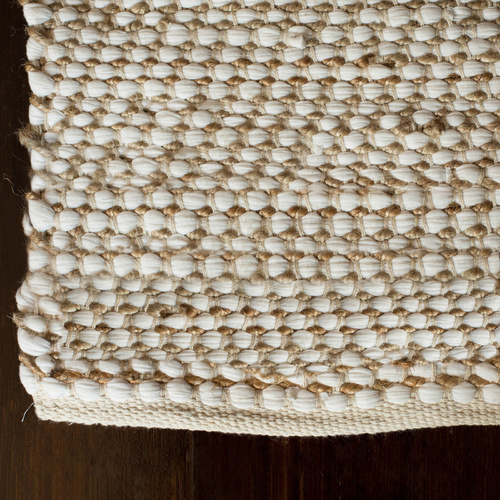 Jute Rugs:75x240cm IBIS White Jute Rug