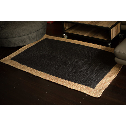 Jute Rugs:75X240CM Phoenix Black