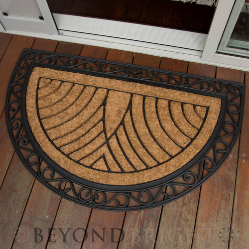 Oversized Half Moon Rubber Door Mat 75 x 120cm
