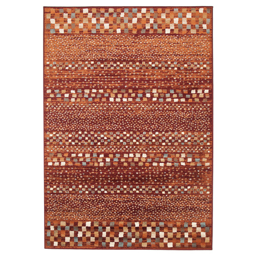 Mayfair Squares Rug - Rust