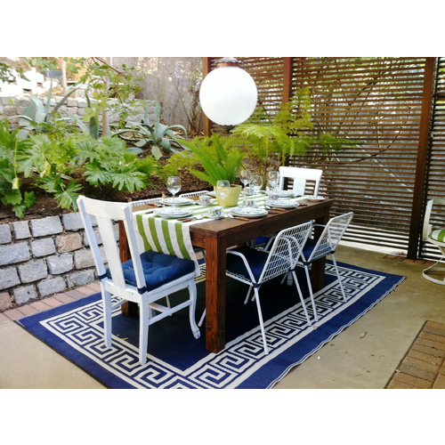 Athens - Midnight Blue & Cream