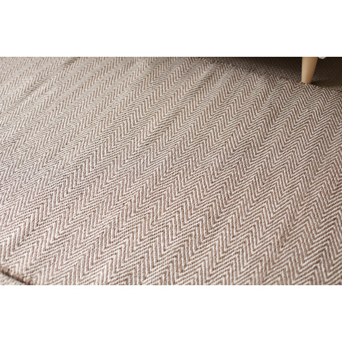 Fab Rugs Soft P.E.T. Floor Rug - Herringbone Beige