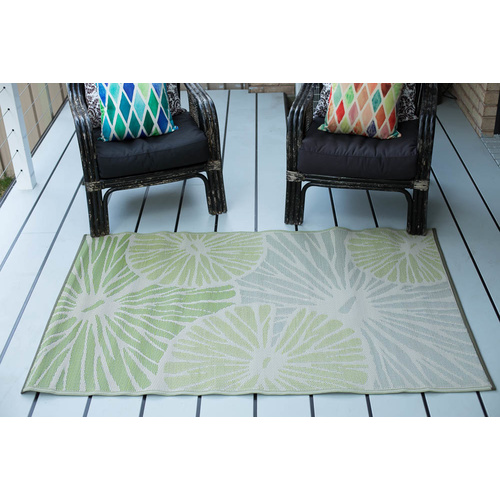 Plastic Rugs:150x238cm Citrus Lily Green