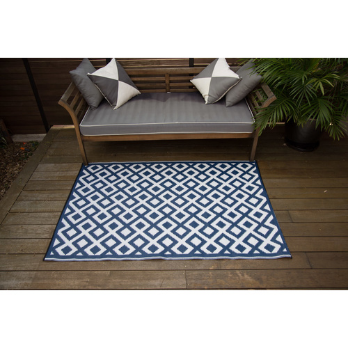 Fab Rugs Marina Indigo Blue & White