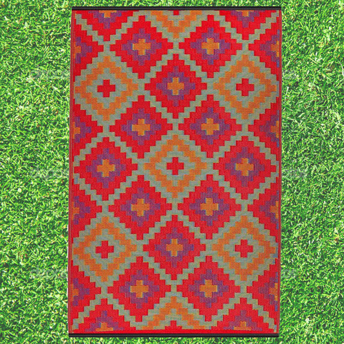 Saman - Red & Violet - 90x179