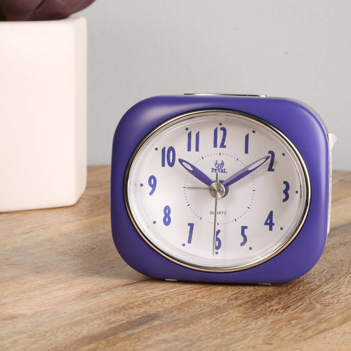 Pearl Silent Alarm Clock 220 - Purple - 8.5x7cm