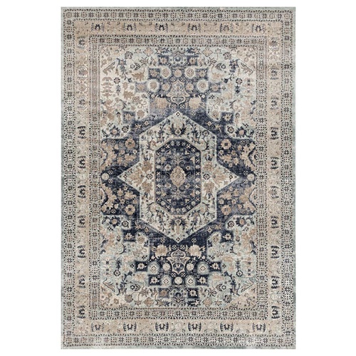 Esquire Brushed Traditional Rug - Blue - 160x230cm