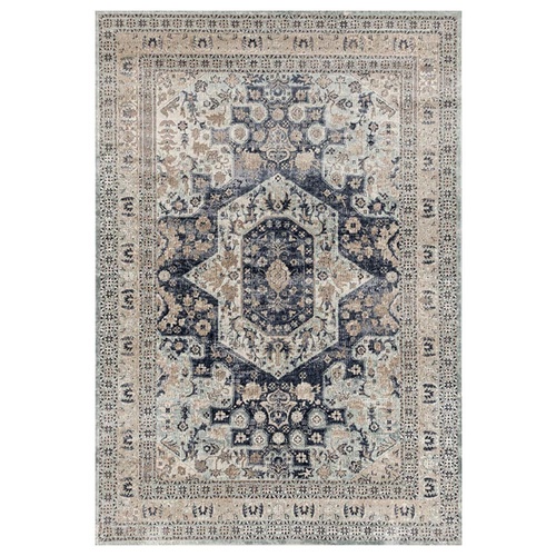 Esquire Brushed Traditional Rug - Blue - 300x400cm