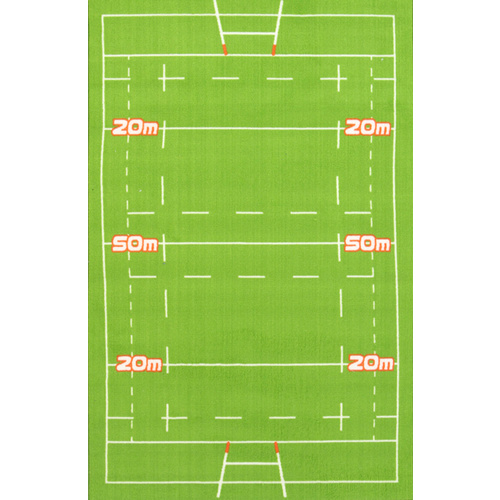 Kids Castle - Rugby Field - Green - 100x150cm