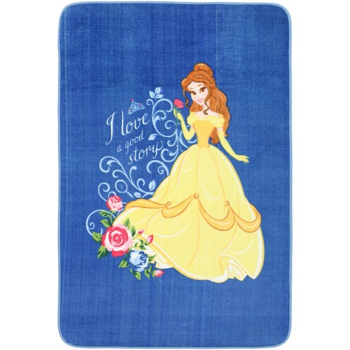 Kids Castle - Licensed Belle Love Story - Blue and Yellow - 100x150cm