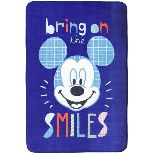 Kids Castle - Licensed Mickey Smiles - Blue - 100x150cm