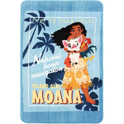Kids Castle - Licensed Moana Island Girl - Blue - 100x150cm