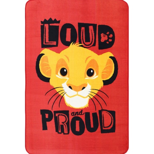 Kids Castle - Licensed Simba Loud And Proud - Red - 100x150cm
