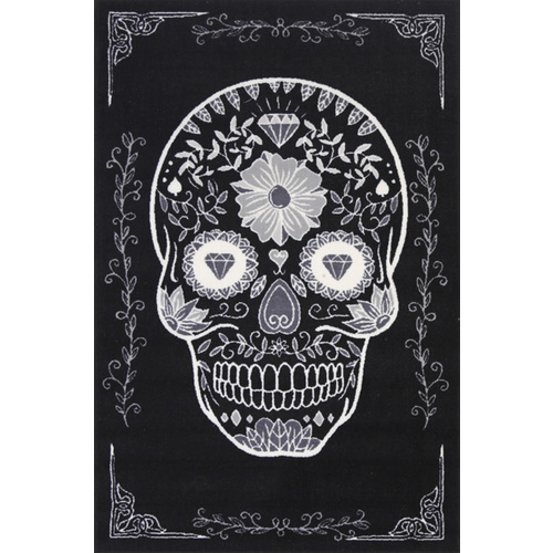 Kids Castle - Sugar Skull Single - Black - 100x150cm