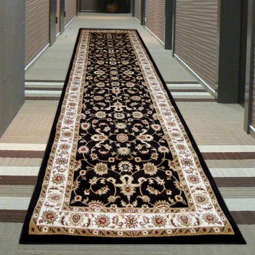 Sydals Ckassic Border Runner - Black with Ivory - 80x300cm