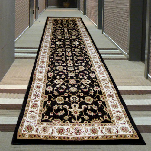 Sydals Classic Border Runner - Black with Ivory - 80x400cm