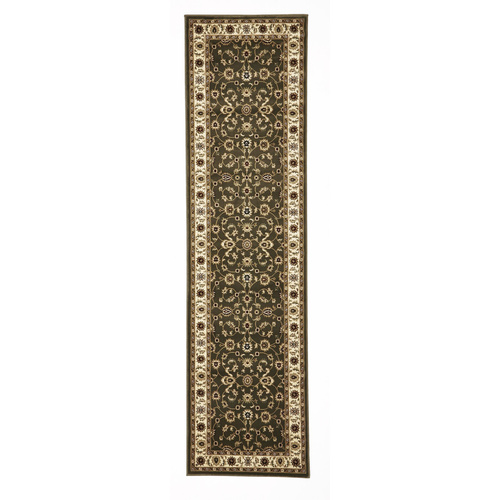 Sydals Classic Border Runner - Green with Ivory - 80x300cm
