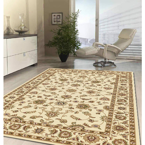 Sydals Classic Border Rug - Ivory with Ivory - 160x230cm