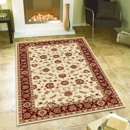 Sydals Classic Border Rug - Ivory with Red - 160x230cm