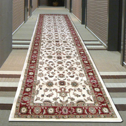 Sydals Classic Border Runner - Ivory with Red
