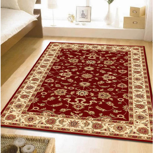Sydals Classic Border Rug - Red with Ivory - 160x230cm