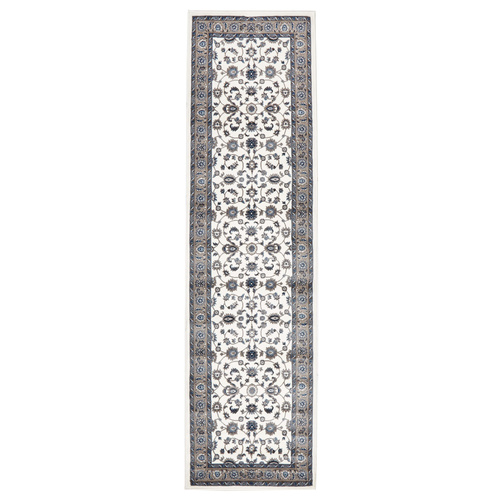 Sydals Classic Border Runner - White with Beige - 80x300cm