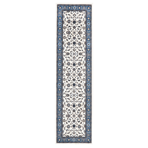Sydals Classic Border Runner - White with Blue - 80x300cm