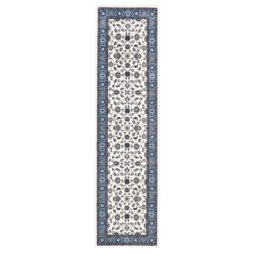 Sydals Classic Border Runner - White with Blue - 80x400cm