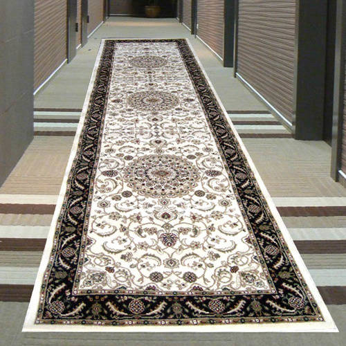 Sydals Medallion Border Runner - Ivory with Black - 80x300cm