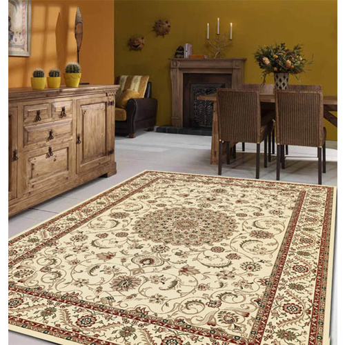 Sydals Medallion Border Rug - Ivory with Ivory - 200x290cm