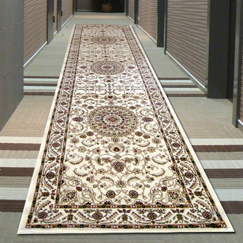 Sydals Medallion Border Runner - Ivory with Ivory