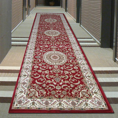 Sydals Medallion Border Runner - Red with Ivory