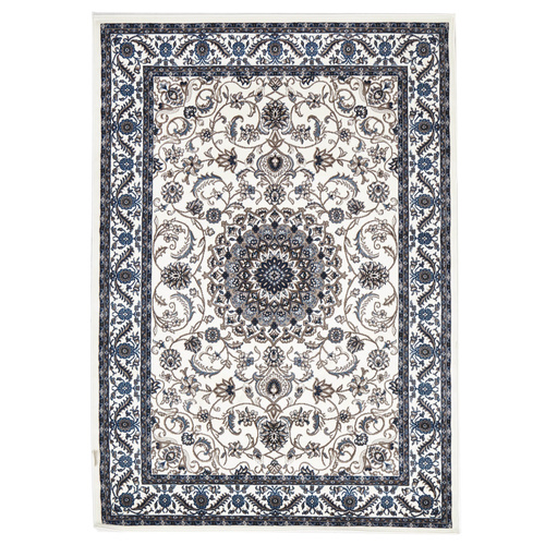 Sydals Medallion Border Rug - White with White